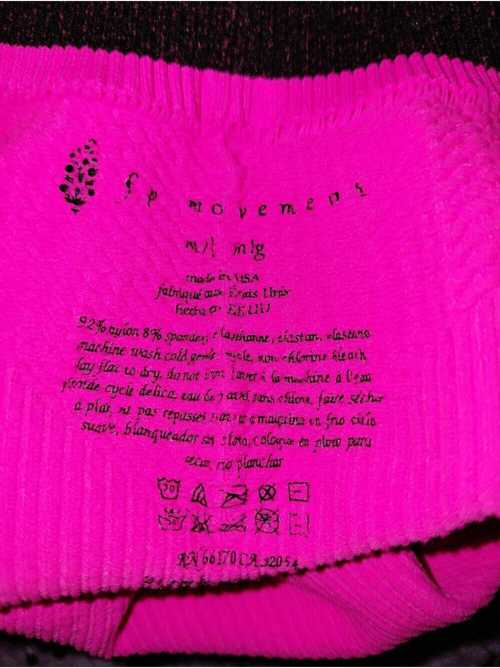 FP Movement Free People Prajna Seamless Shorts Medium Malibu Pink Ribbed Yoga CC - Picture 5 of 6
